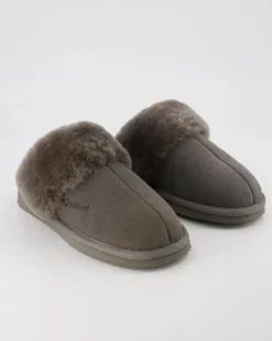 Pantoffel Komfort Da. Hausschuhe in Grau