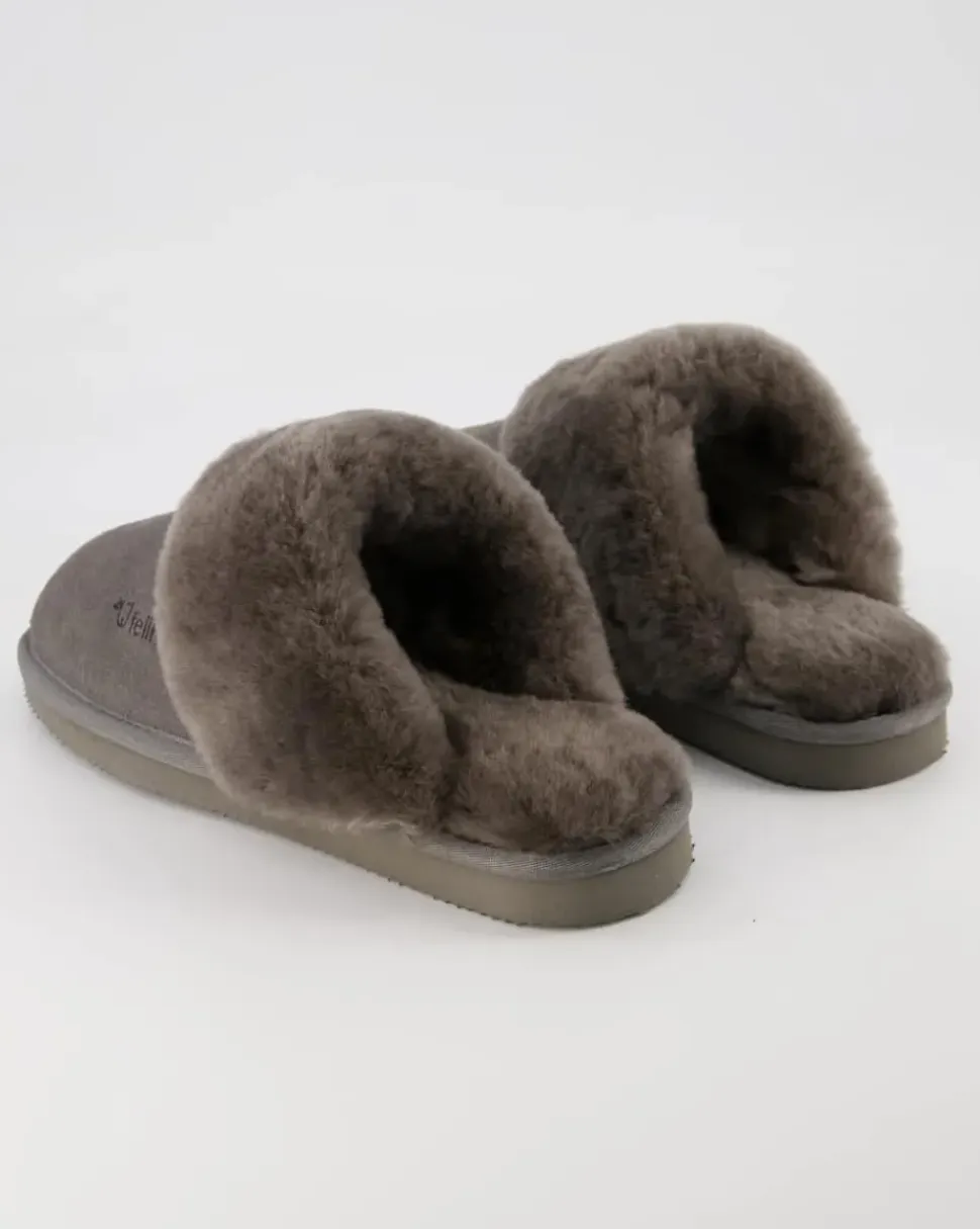 Pantoffel Komfort Da. Hausschuhe in Grau