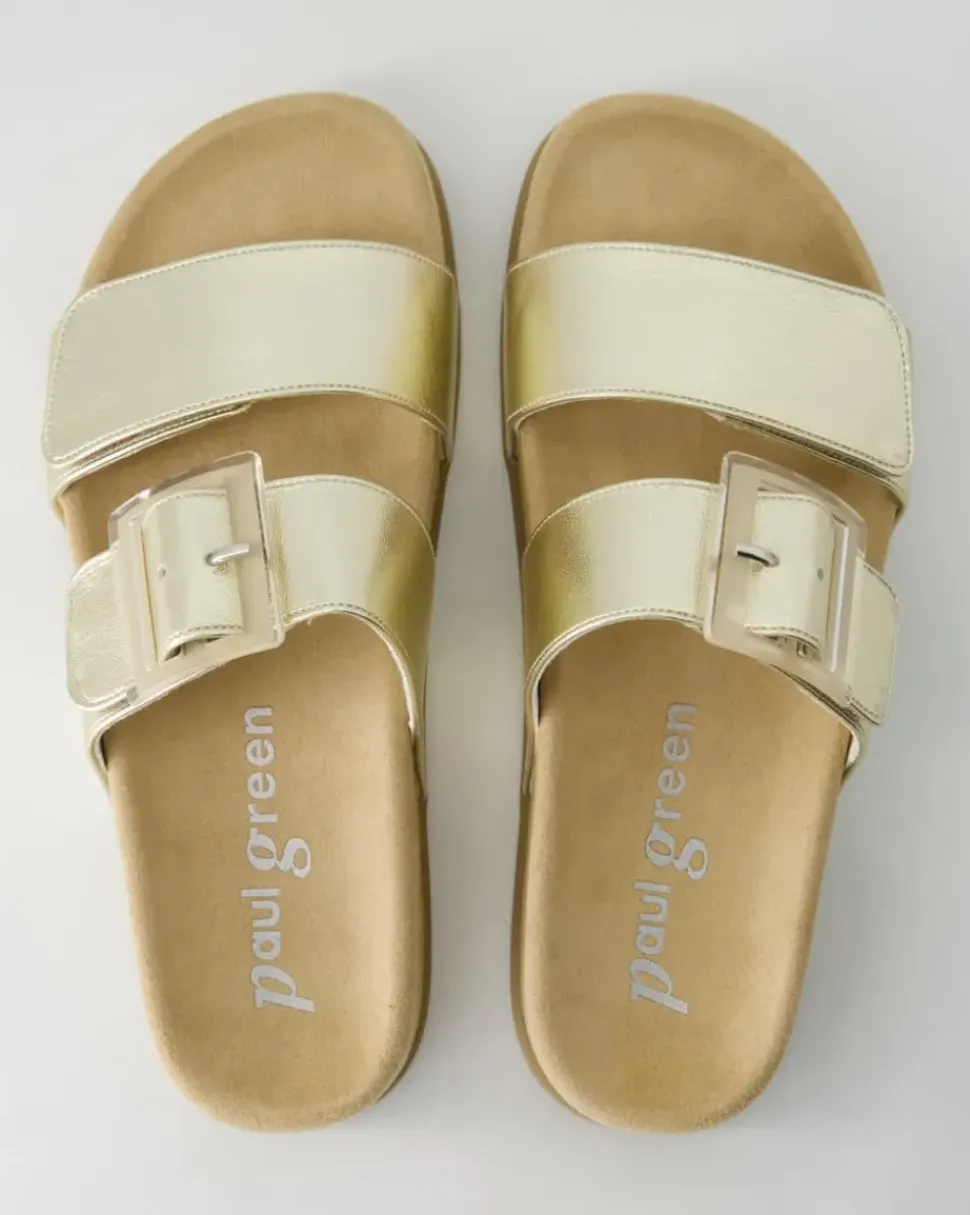 6157 Pantoletten in Gold