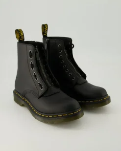 1460 Pascal Front Zip Stiefeletten in Schwarz
