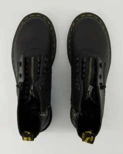 1460 Pascal Front Zip Stiefeletten in Schwarz