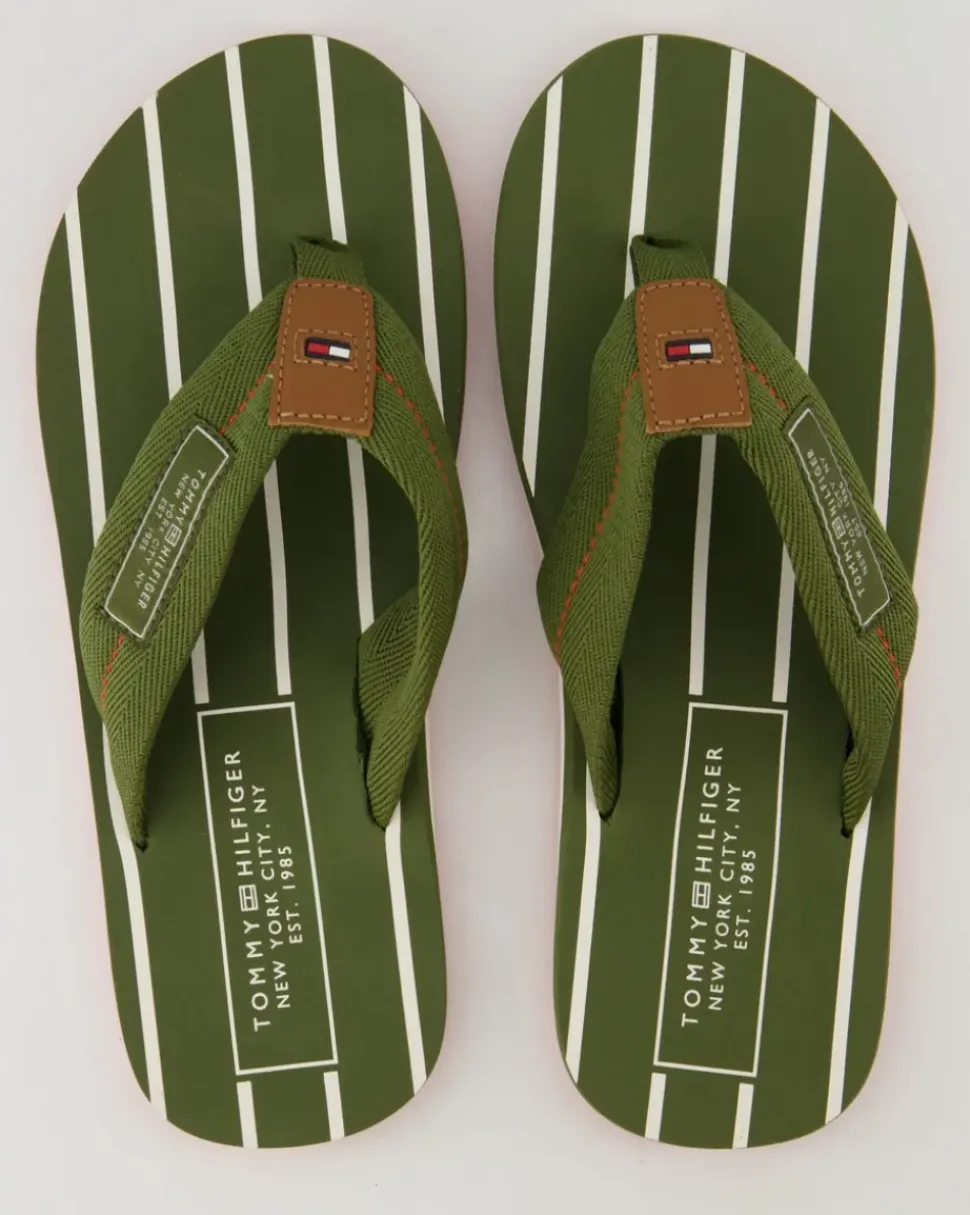 Patch Hilfiger Beach Sandal Zehentrenner in Grün