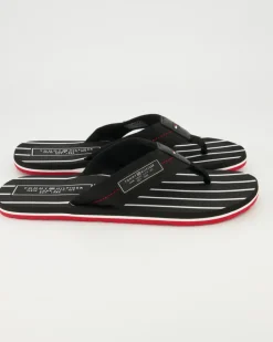 Patch Hilfiger Beach Sandal Zehentrenner in Schwarz