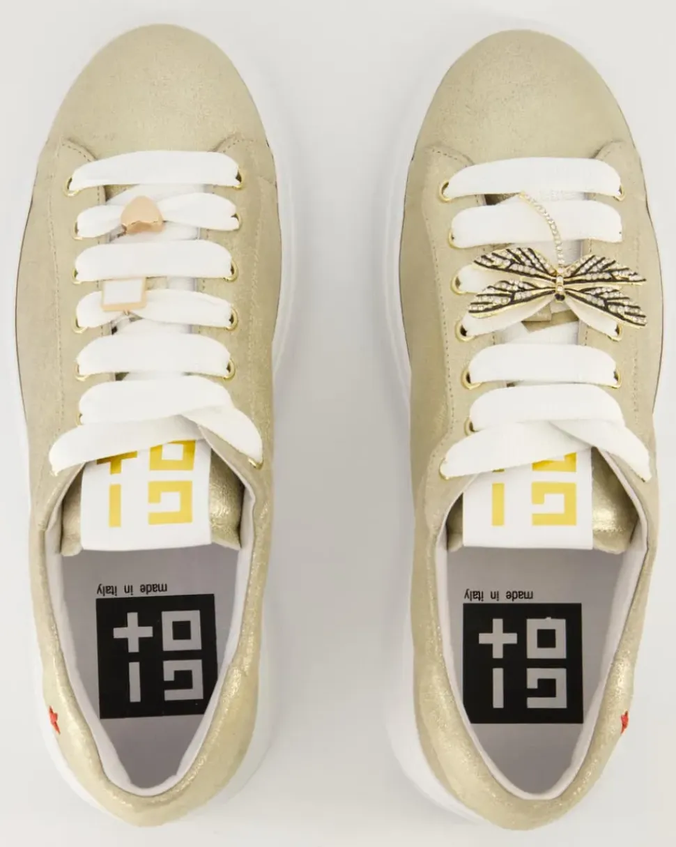 PIA Schnürschuhe in Gold