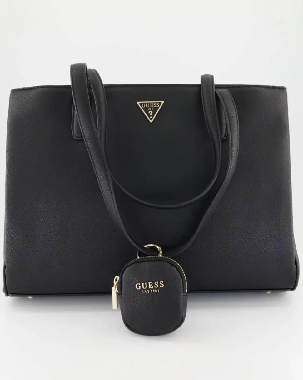 Power Play Tech Tote Handtasche in Schwarz