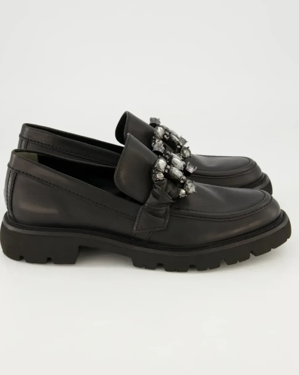 Print Slipper in Schwarz