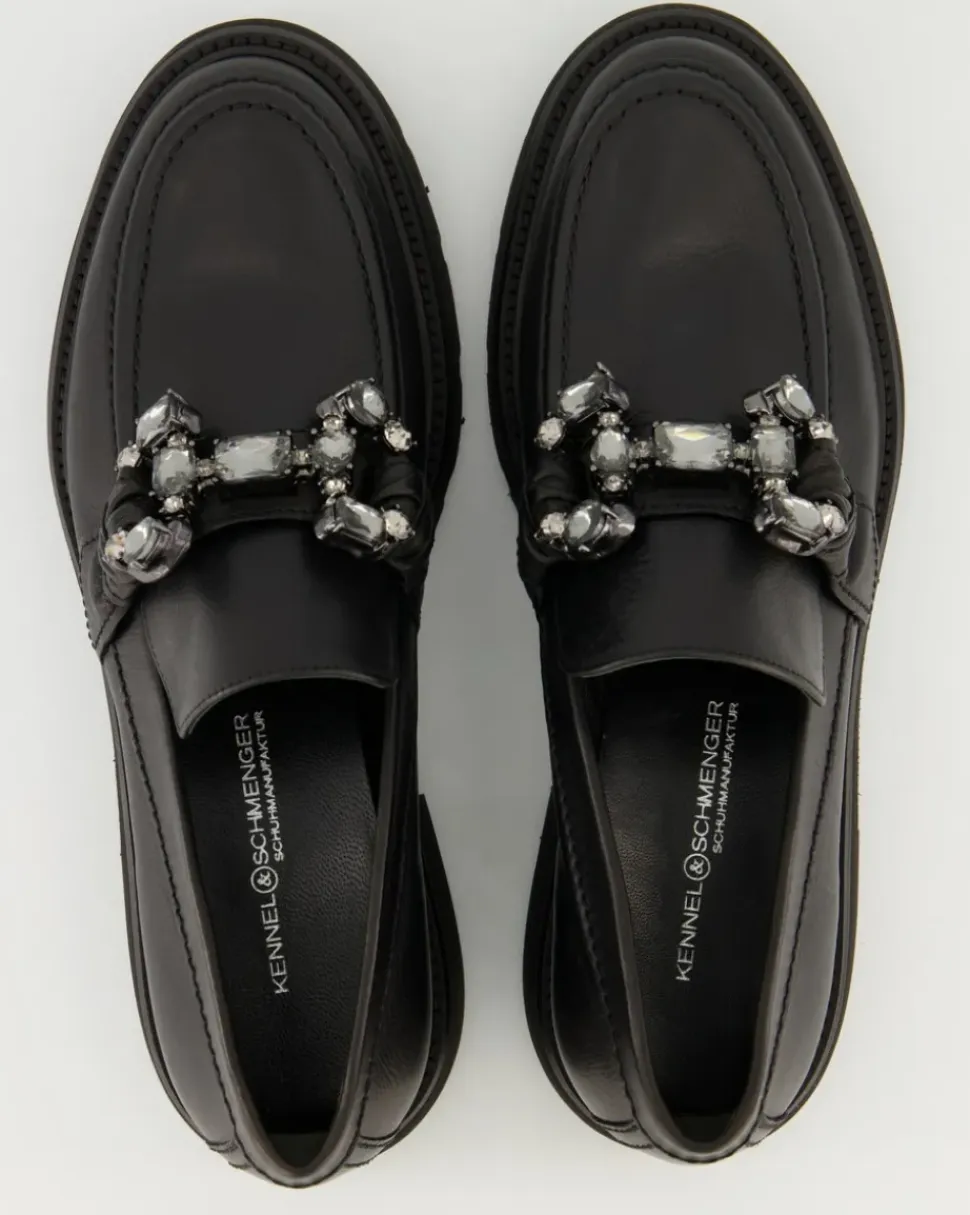 Print Slipper in Schwarz