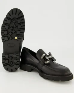 Print Slipper in Schwarz