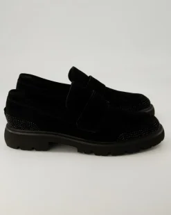 Print Slipper in Schwarz