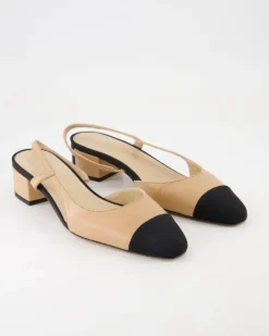 Rosette Slingpumps in Beige