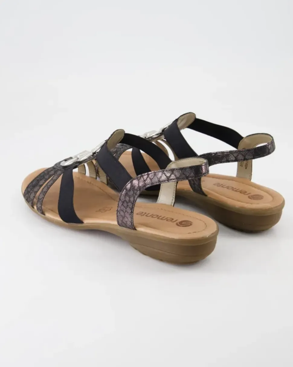 R3605-02 Sandalen in Schwarz