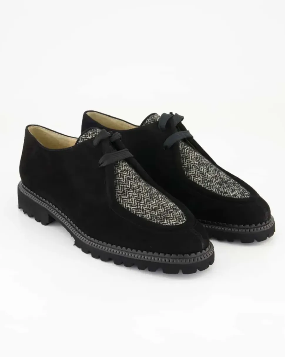 11615 Schnürschuhe in Schwarz