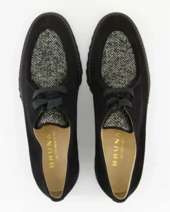 11615 Schnürschuhe in Schwarz
