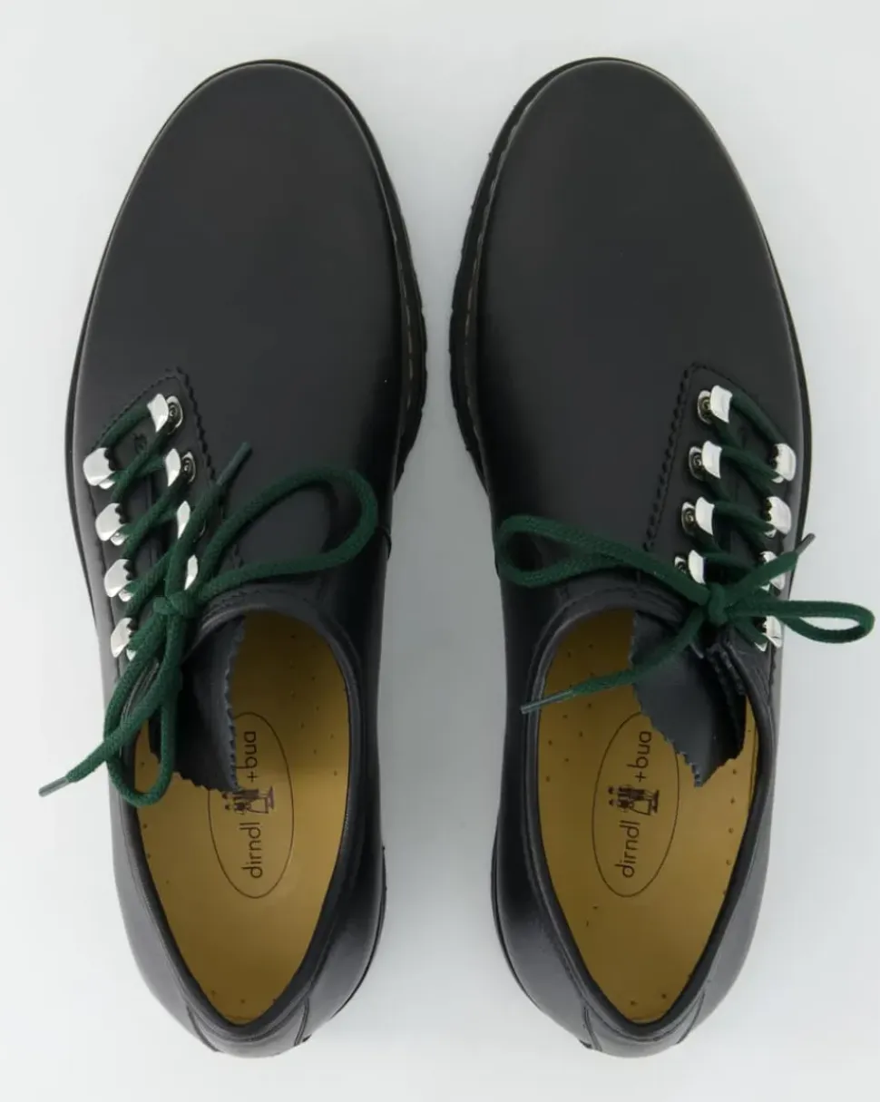 6743 Schnürschuhe in Schwarz