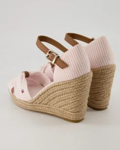 Seersucker High Wedges in Rosa