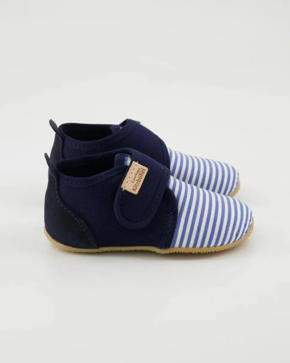 Sigi Streifchen Hausschuhe in Blau