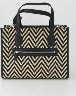 Silvana 2 Compartment Tote Handtasche in Schwarz