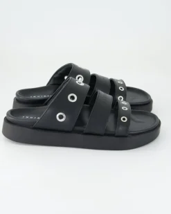 Tilda Leather Pantoletten in Schwarz