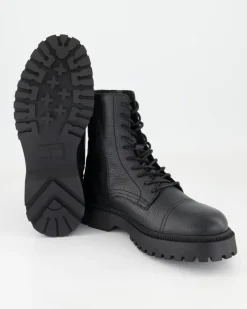 TJM Lace Up Mid Boot Tumbled Stiefeletten in Schwarz
