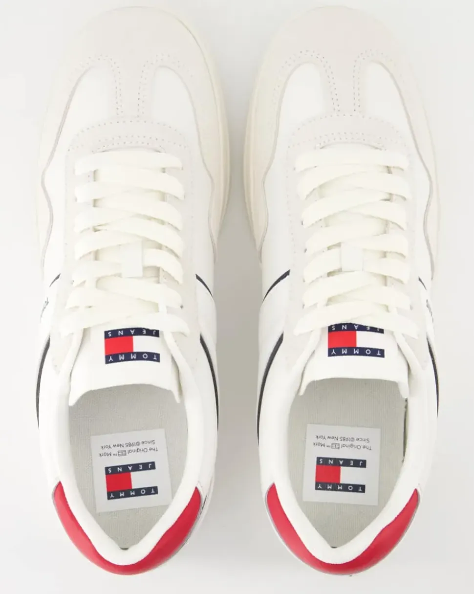 TJM Leather Retro Sneaker in Beige