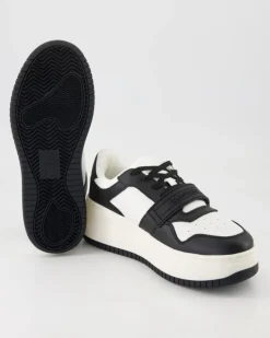 TJW Retro Basket Sneaker in Schwarz
