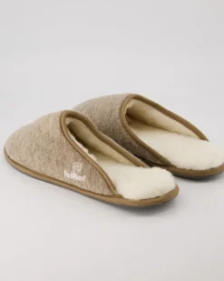 Trendy Filz Hausschuhe in Beige