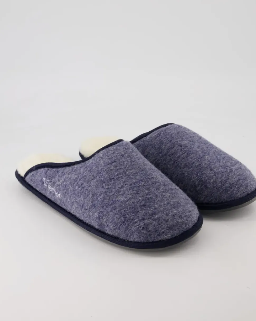 Trendy Filz Hausschuhe in Blau
