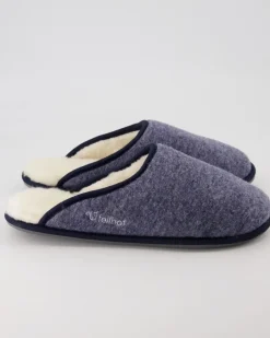 Trendy Filz Hausschuhe in Blau
