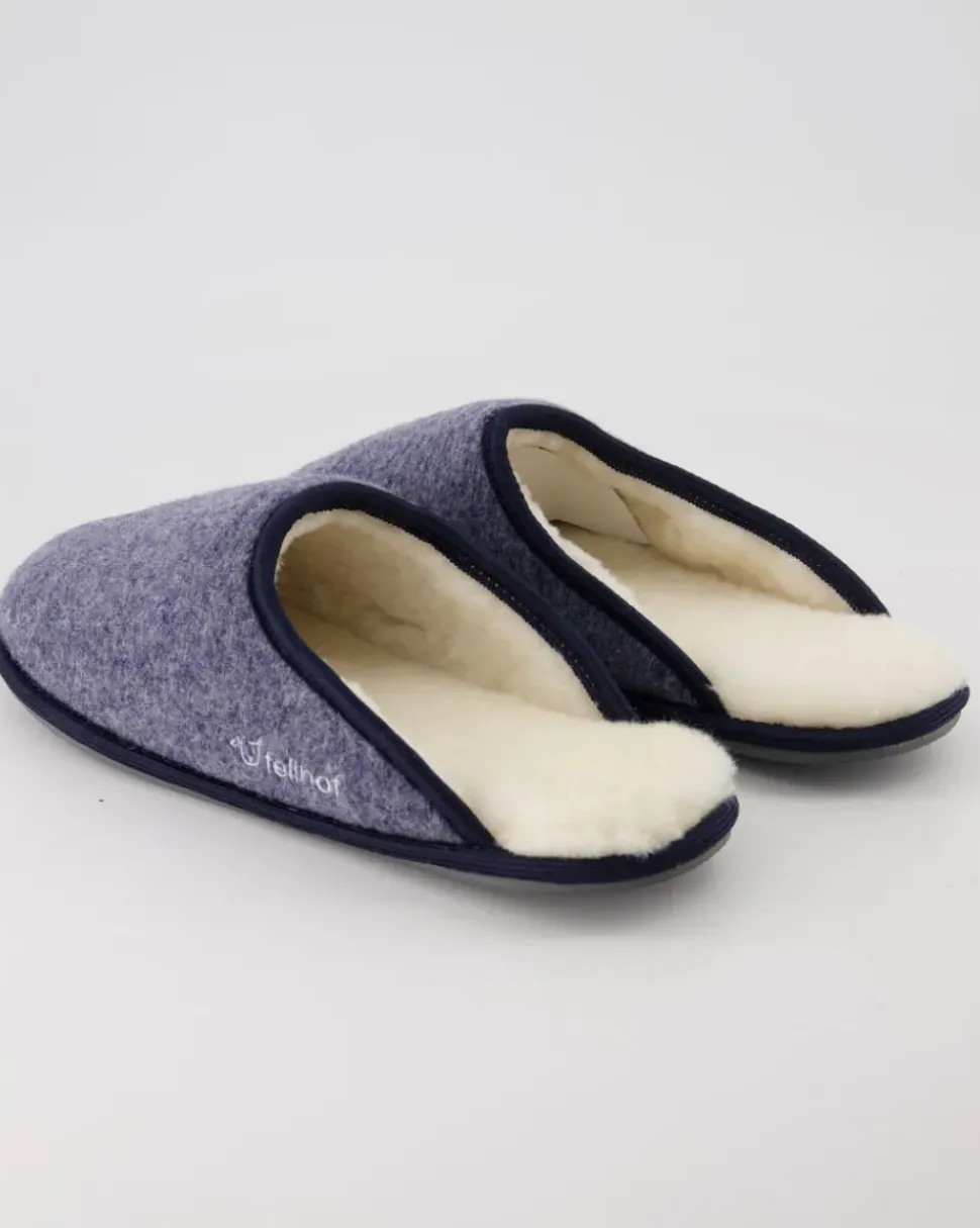 Trendy Filz Hausschuhe in Blau