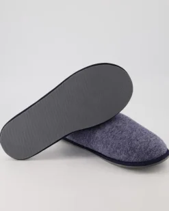 Trendy Filz Hausschuhe in Blau