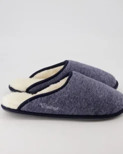Trendy Filz Hausschuhe in Blau