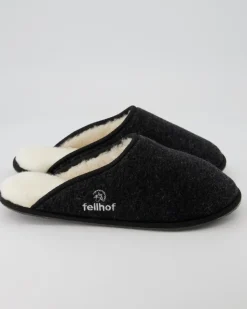 Trendy Filz Hausschuhe in Grau