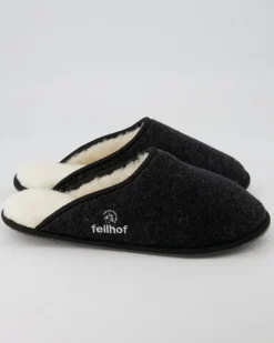 Trendy Filz Hausschuhe in Grau