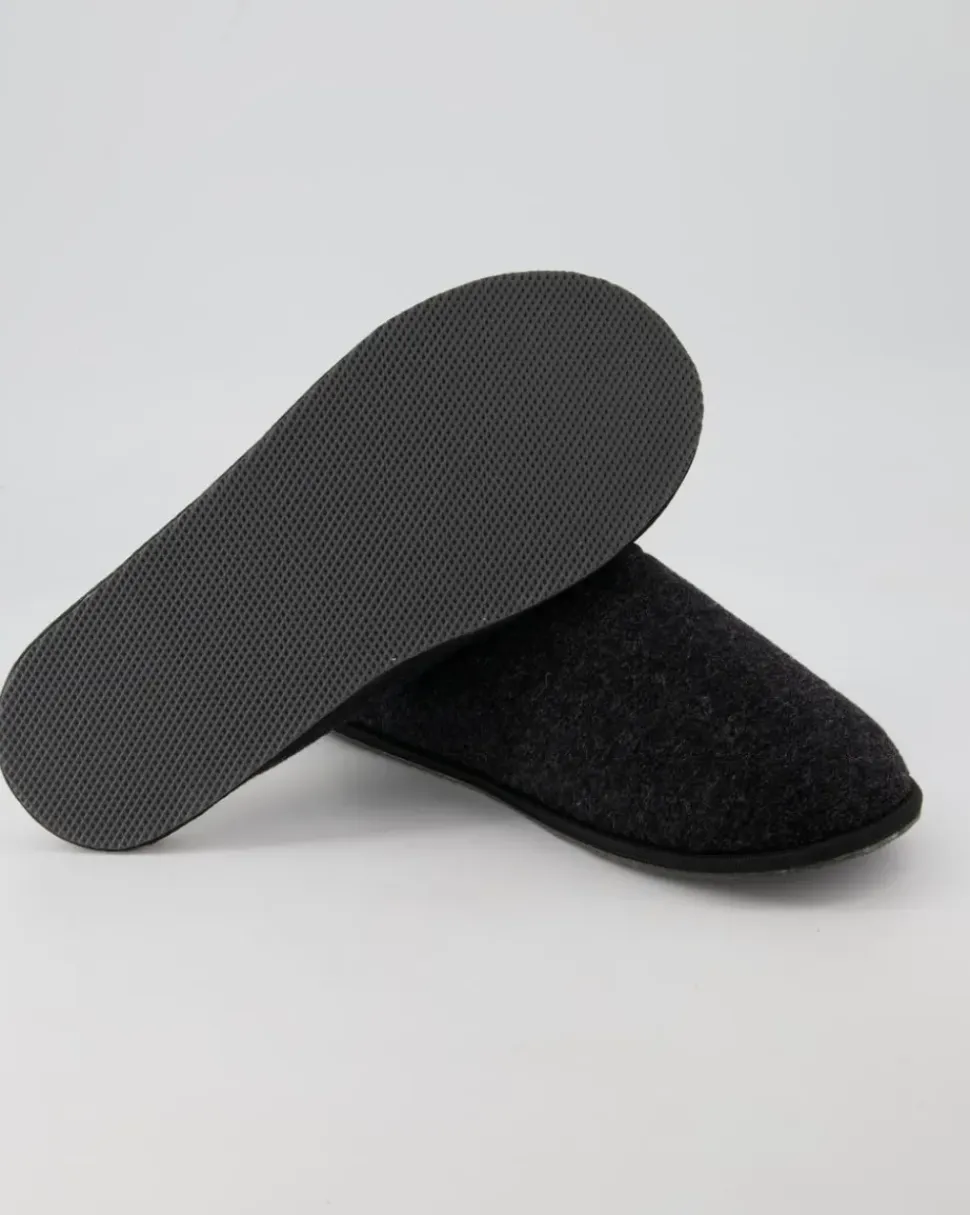 Trendy Filz Hausschuhe in Grau