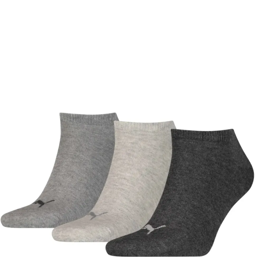 UNISEX SNEAKER PLAIN 3P Socken in Grau