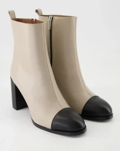 Vitello Tortora / Mousse Nero Stiefeletten in Beige