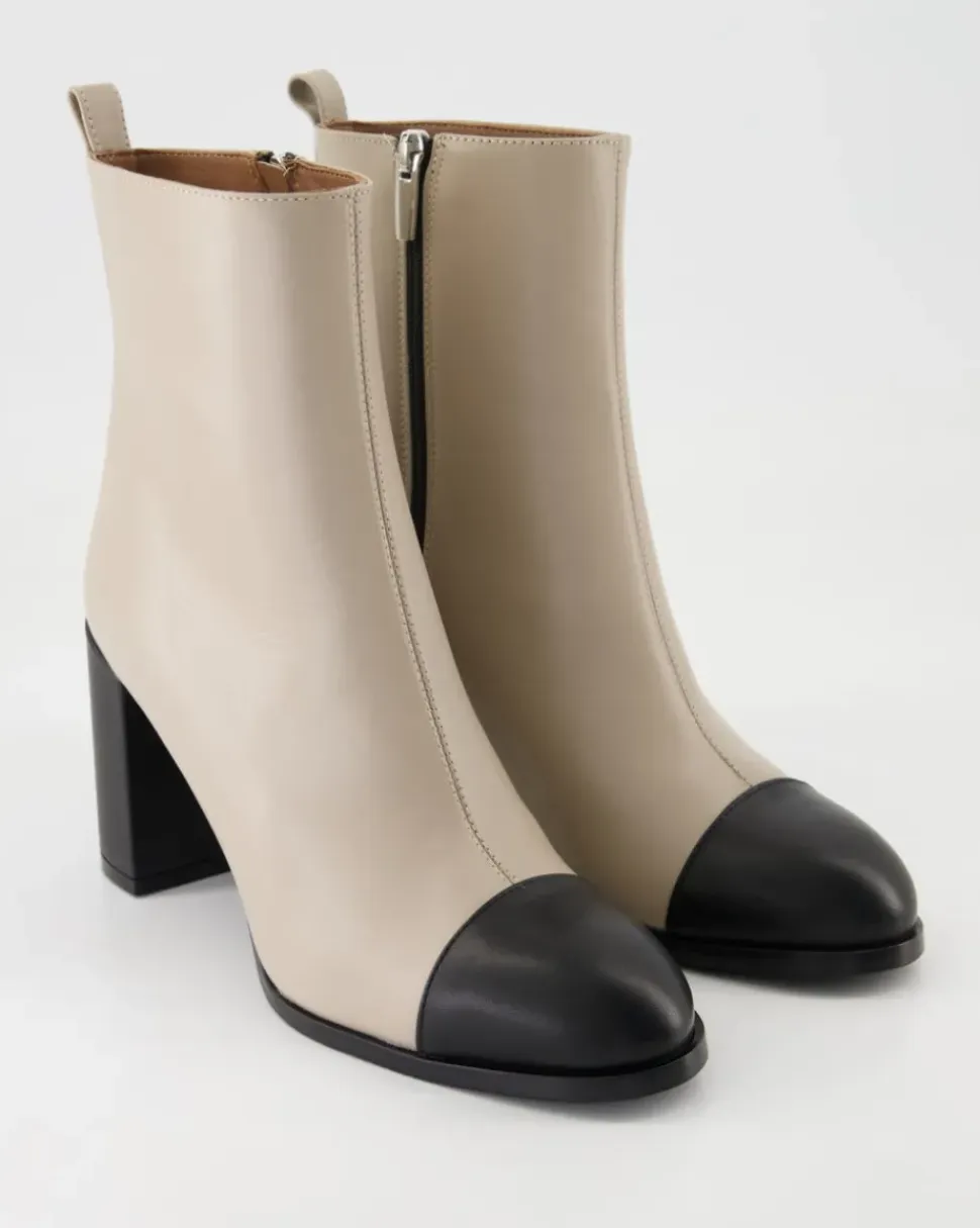 Vitello Tortora / Mousse Nero Stiefeletten in Beige