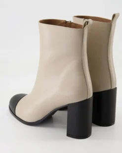 Vitello Tortora / Mousse Nero Stiefeletten in Beige