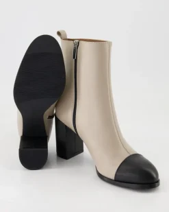 Vitello Tortora / Mousse Nero Stiefeletten in Beige