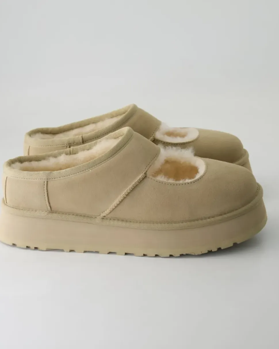 W Bea Mary Jane Pantoletten in Beige