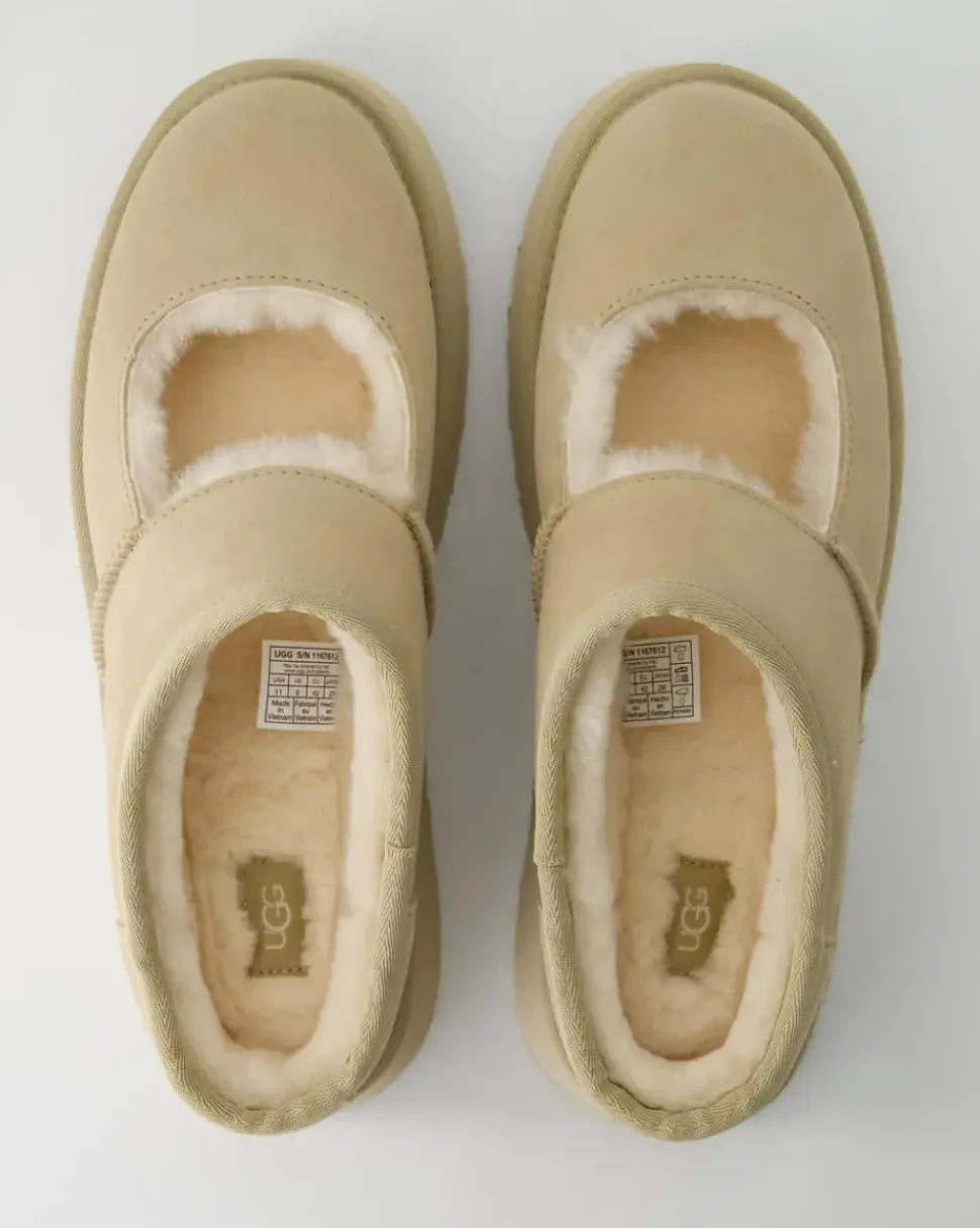 W Bea Mary Jane Pantoletten in Beige