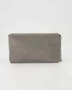 Zalina Flap Clutch Umhängetasche in Silber