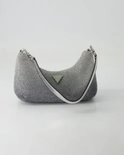 Zalina Mini Top Zip Shldr Bag Umhängetasche in Silber