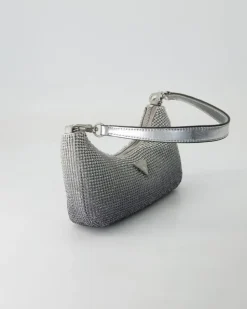 Zalina Mini Top Zip Shldr Bag Umhängetasche in Silber