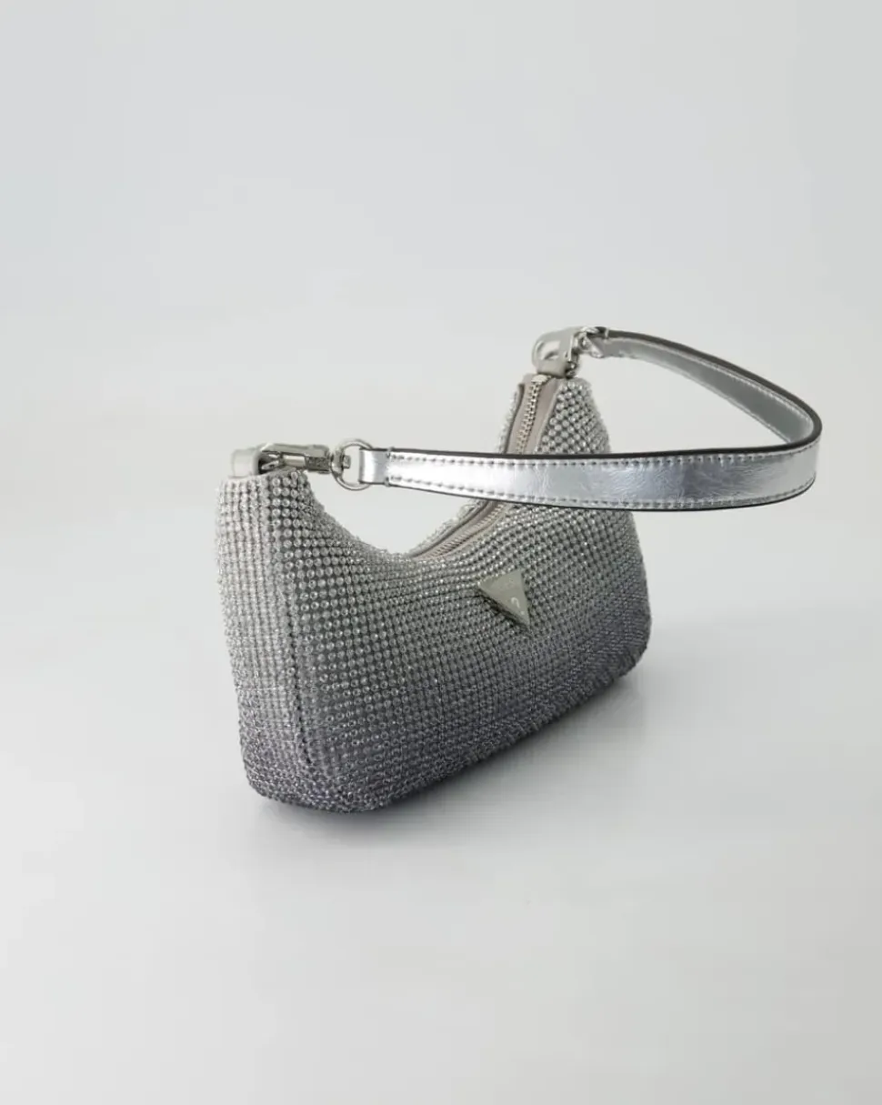 Zalina Mini Top Zip Shldr Bag Umhängetasche in Silber