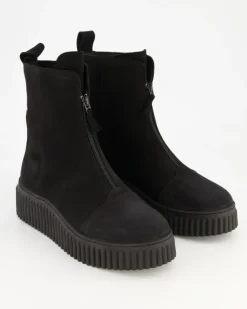 Zipper Bootie Stiefeletten in Schwarz