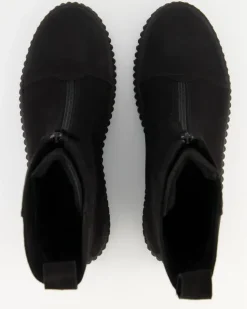 Zipper Bootie Stiefeletten in Schwarz